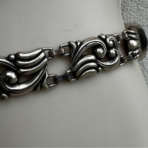 Vintage 1996 Brighton Concho Ornate Filigree Black Leather Belt Size Small Boho main image 10